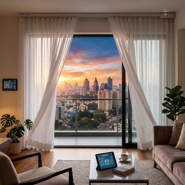 motorised smart curtains blinds home automation bangalore